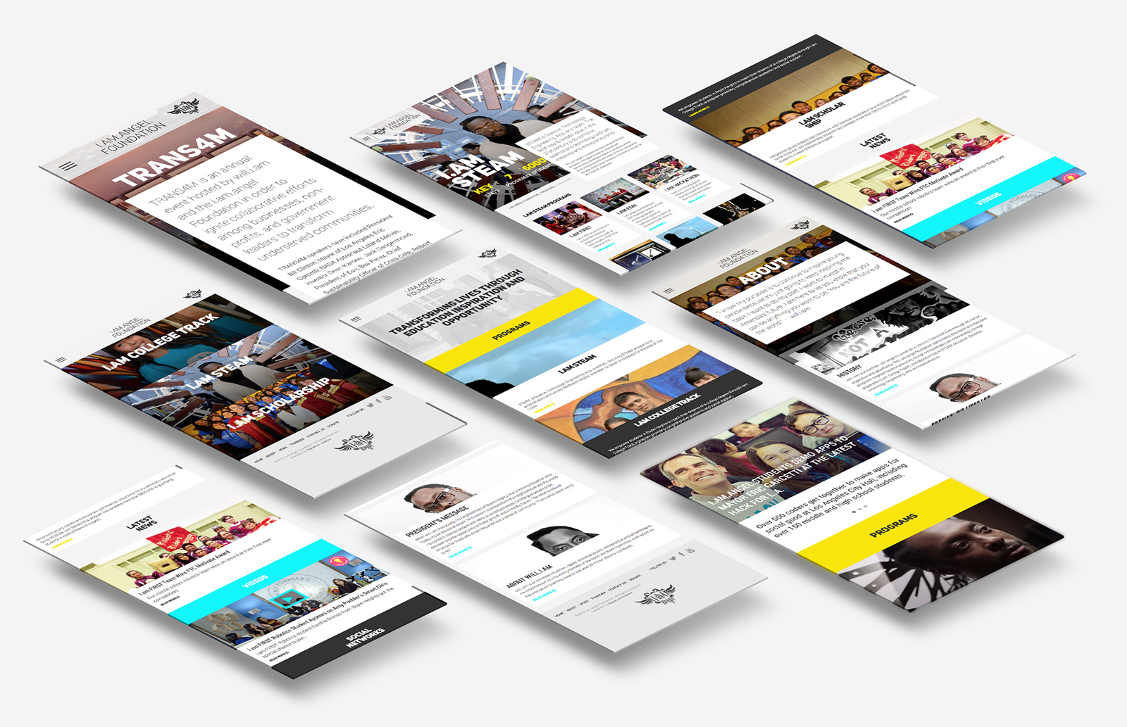 Will.I.Am mobile responsive website user interface