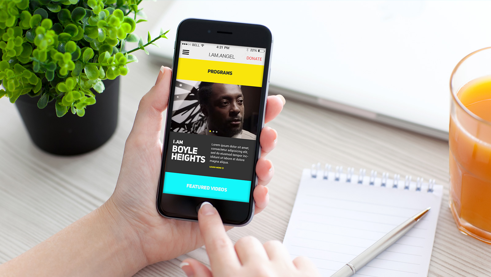 Will.I.Am mobile responsive website mockup