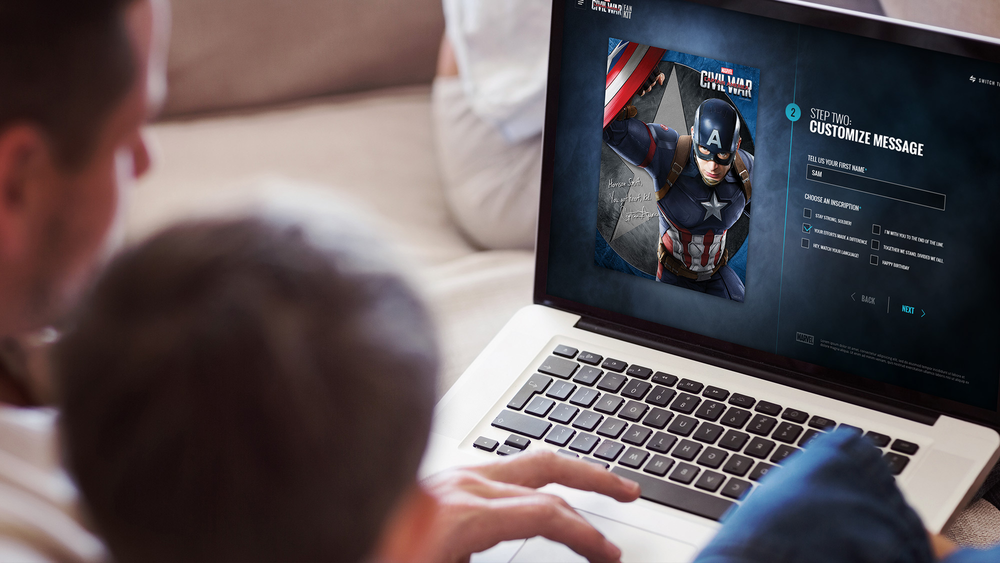Disney Fankit website mockup
