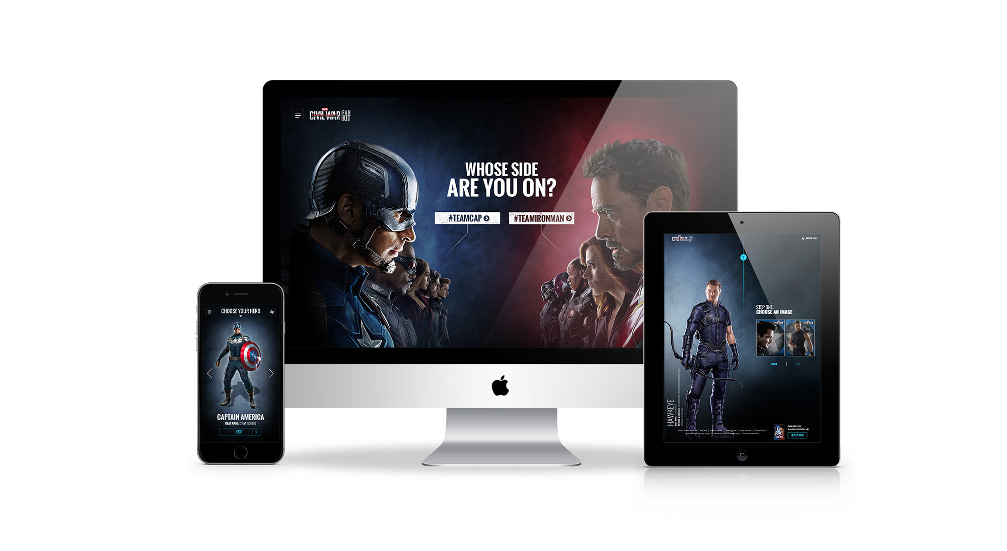 Disney Fankit website responsive mockup
