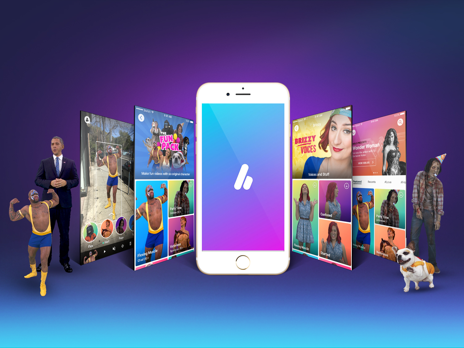 Holo mobile app mockup