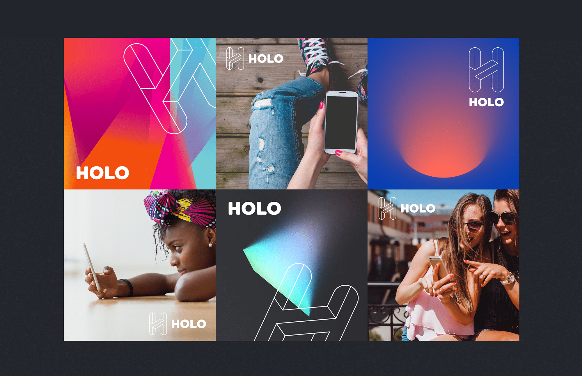 Holo posters mockup