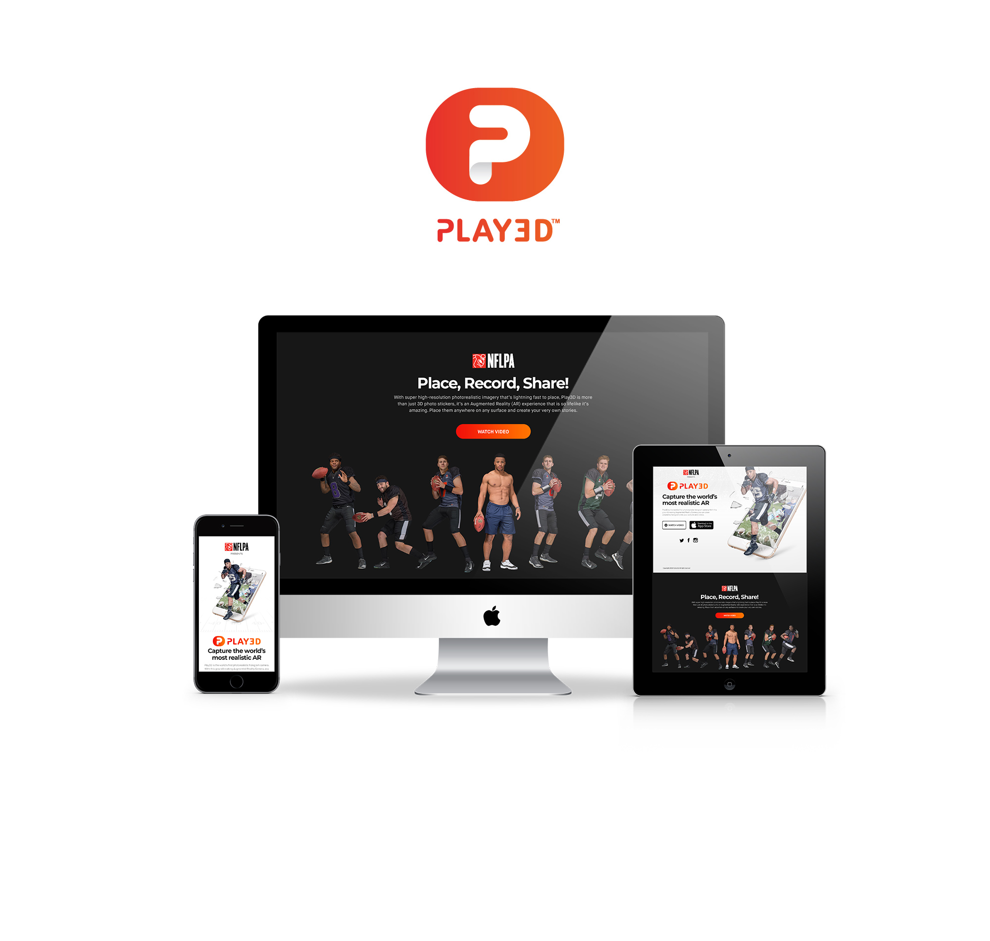 Play 3D website mockup