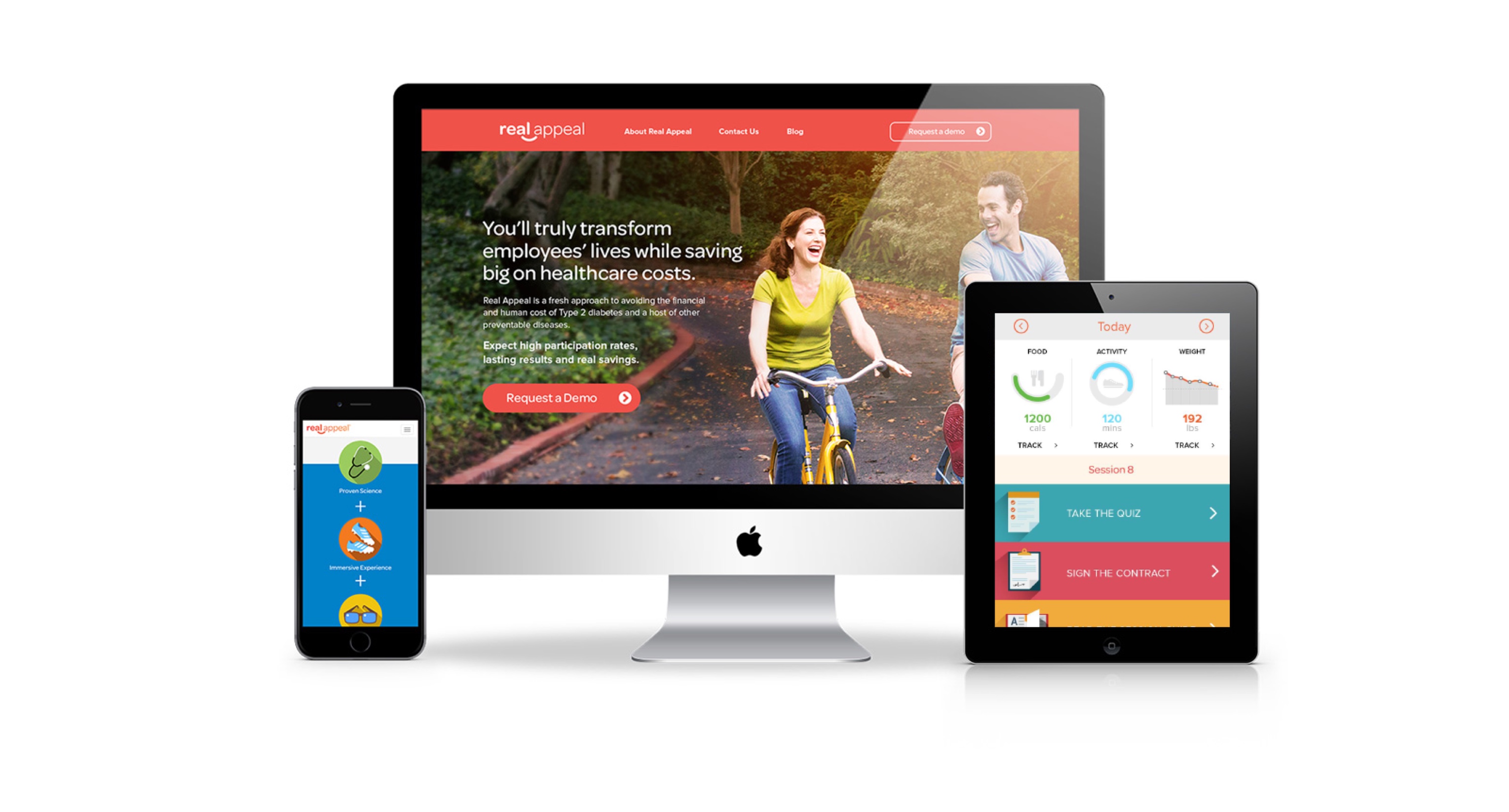 Real Appeal website mockups