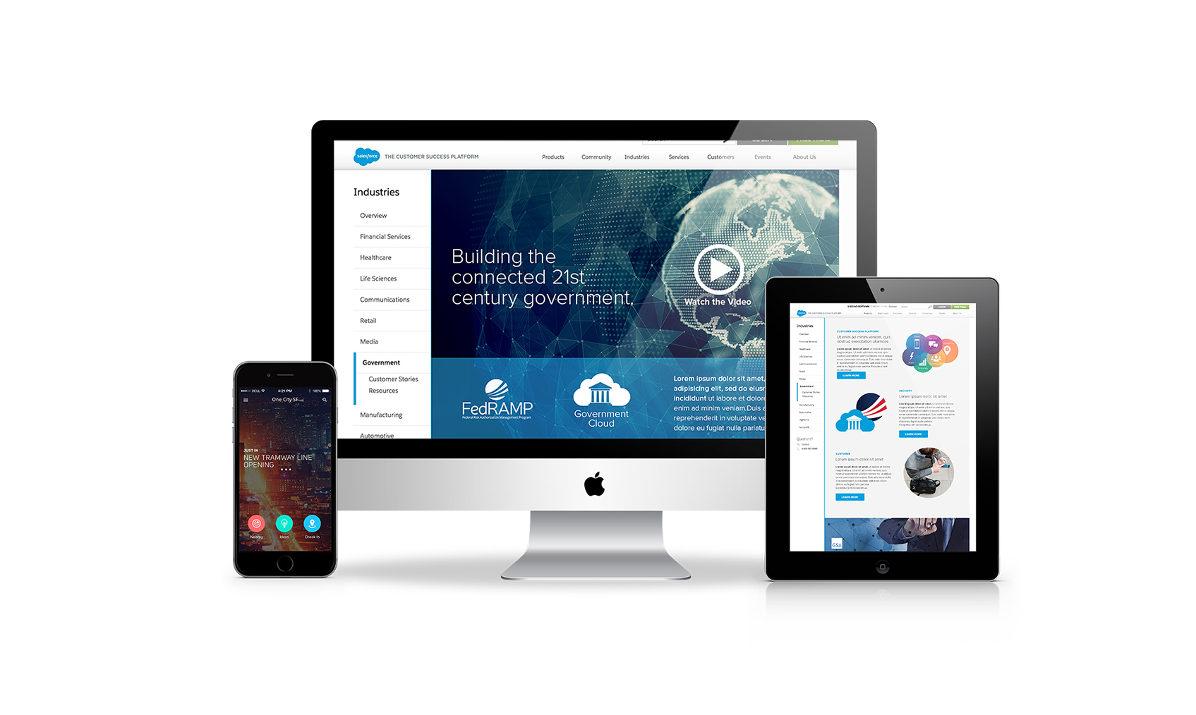 Salesforce website mockup